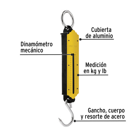Báscula capacidad 100 kg romana de resorte, Pretul | BAS-100P | 21255