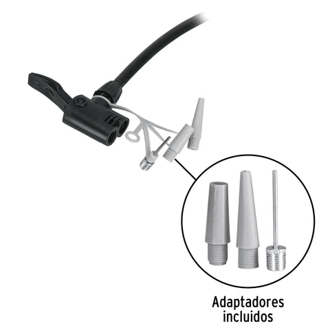 Bomba manual para inflar, 80 PSI, PRETUL | BOM-P | 21690