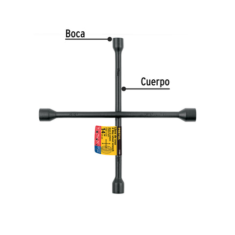 Llave de cruz 14', acabado negro mate, PRETUL | LLCR-14P | 21800