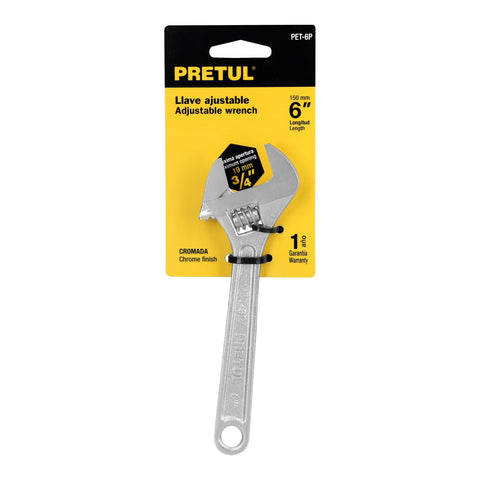 Llave ajustable (perico) 6' cromada, Pretul | PET-6P | 21814