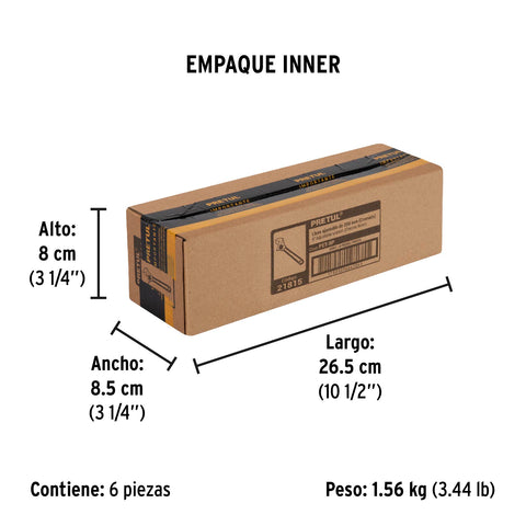 Llave ajustable (perico) 8' cromada, Pretul | PET-8P | 21815
