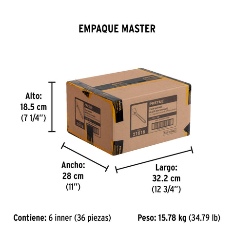 Llave ajustable (perico) 10' cromada, Pretul | PET-10P | 21816