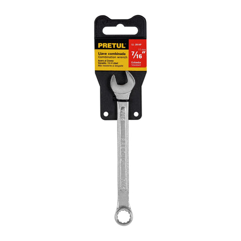 Llave combinada 7/16' x 150 mm de largo, Pretul | LL-2014P | 21883
