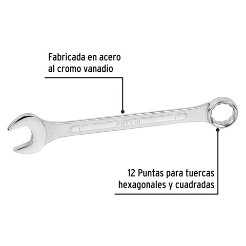 Llave combinada 1' x 290 mm de largo, Pretul | LL-2032P | 21892