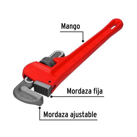 Llave stilson 10' cuerpo de hierro maleable, Pretul | STI-10P | 22011