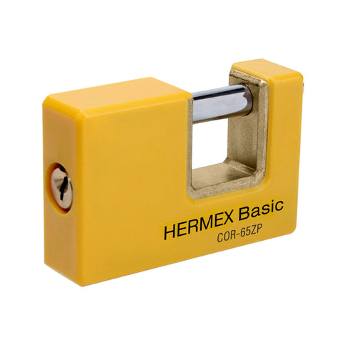 Candado antipalanca 65 mm cuerpo metálico, HERMEX BASIC | COR-65ZP | 22514