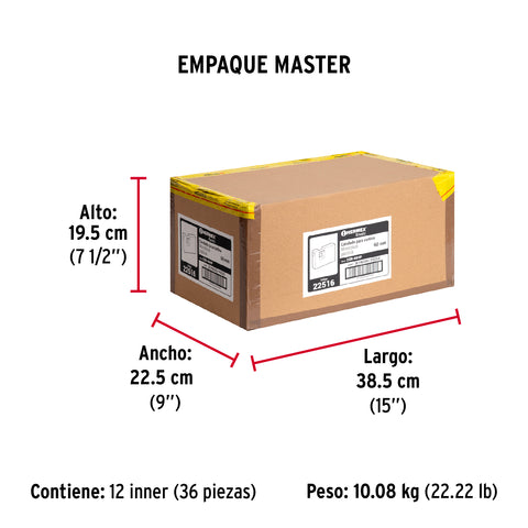 Candado antipalanca 60 mm cuerpo de hierro, HERMEX BASIC | COR-60HP | 22516