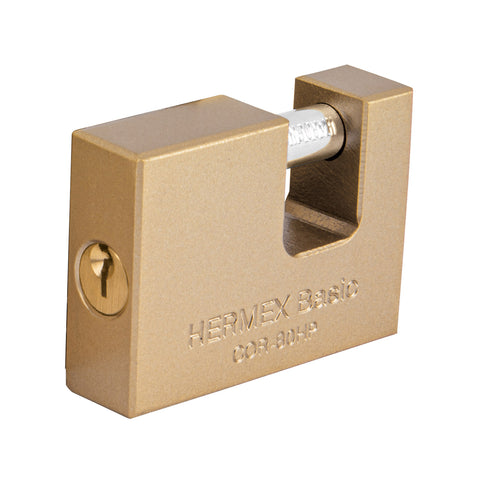 Candado antipalanca 80 mm cuerpo de hierro, HERMEX BASIC | COR-80HP | 22517