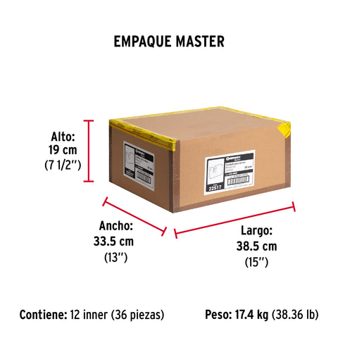 Candado antipalanca 80 mm cuerpo de hierro, HERMEX BASIC | COR-80HP | 22517