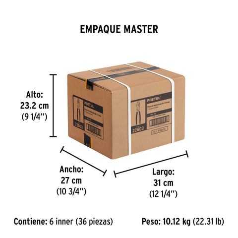 Pinza para electricista 7' mango de PVC, Pretul | PEL-7P | 22603