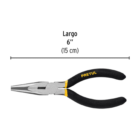 Pinza de punta y corte 6' mango de PVC, Pretul | PPC-6P | 22624