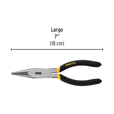 Pinza de punta y corte 7' mango de PVC, Pretul | PPC-7P | 22625
