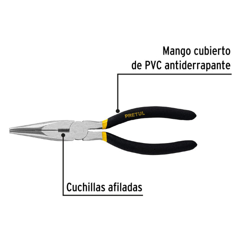 Pinza de punta y corte 8' mango de PVC, Pretul | PPC-8P | 22627
