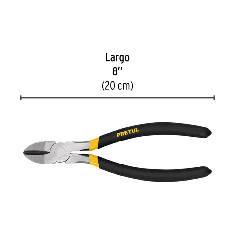 Pinza de corte diagonal 8' mango de PVC, Pretul | PCD-8P | 22639