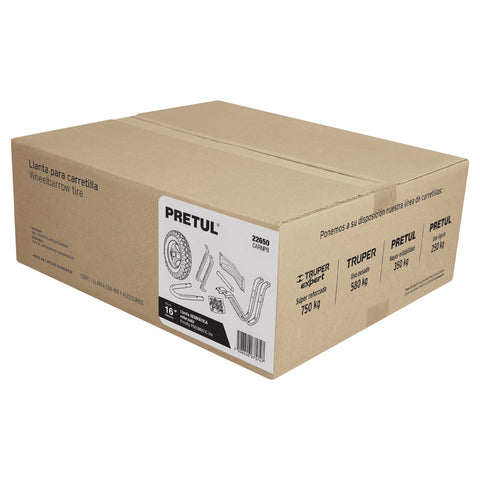 Caja c/llanta neumática y acc. p/carretilla roja PRETUL | CARNPB | 22650