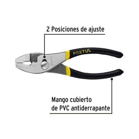 Pinza de chofer 6' mango de PVC, Pretul | PCH-6P | 22651