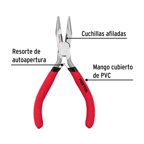 Mini pinza de punta y corte 5', Pretul | PMP-PU4 | 22662