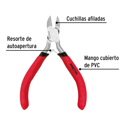Mini pinza de corte diagonal 4', Pretul | PMP-CD4 | 22663