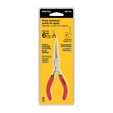Mini pinza de punta de aguja 6', Pretul | PMP-PA4 | 22665