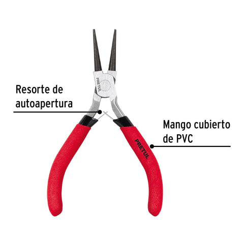 Mini pinza de punta redonda 5', Pretul | PMP-PR4 | 22666