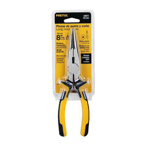 Pinza de punta y corte 8' mango Comfort Grip, Pretul | PPC-8PX | 22671