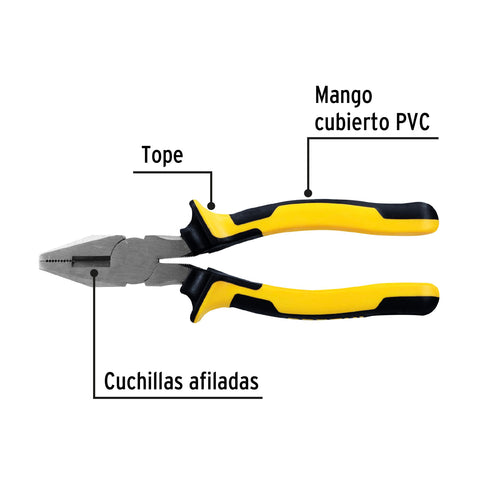 Pinza para electricista 8' mango Comfort Grip, Pretul | PEL-8PX | 22674