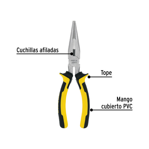 Pinza de punta y corte 7' mango Comfort Grip, Pretul | PPC-7PX | 22677