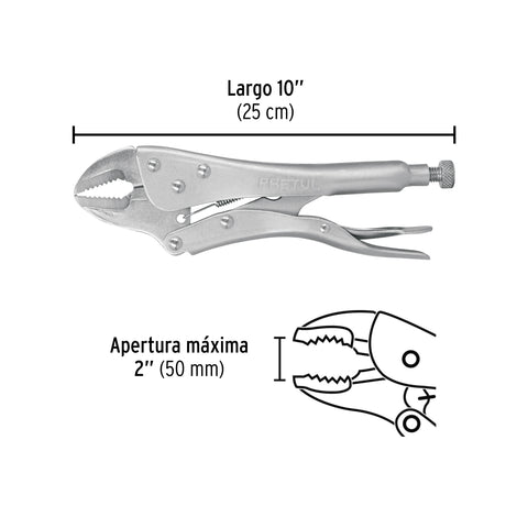 Pinza de presión 10' mordaza recta, Pretul | PP-10R | 22702