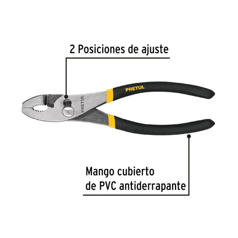 Pinza de chofer 8' mango de vinil, a granel, Pretul | PCH-8PG | 22709