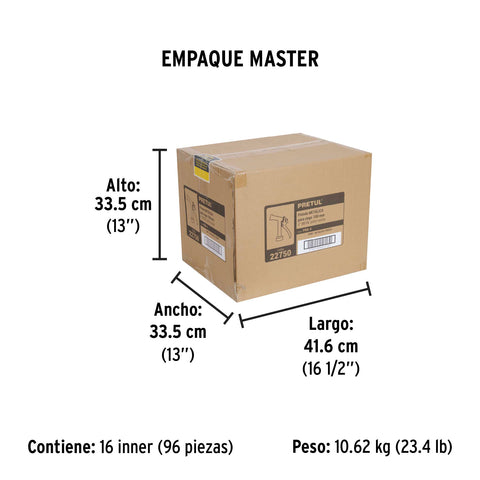 Pistola metálica para riego de 4', 2 funciones, PRETUL | PIM-4 | 22750