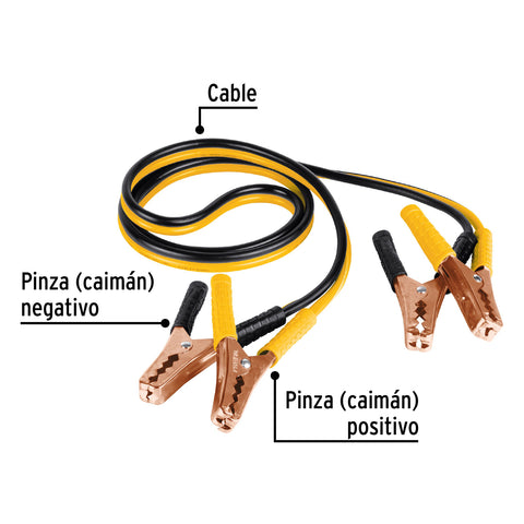 Cables pasa corriente 2 m, 125 A, 10 AWG, Pretul | CAP-2010P | 22807