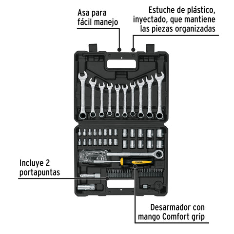 Juego de 70 herramientas 1/4' y 3/8' para mecánico, Pretul | SET-73 | 22981