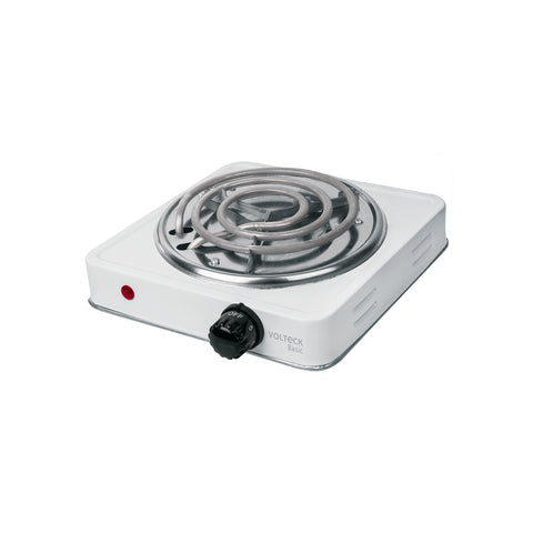 Parrilla eléctrica 1 quemador en espiral, blanca, BASIC | PAEL-1CP | 23031