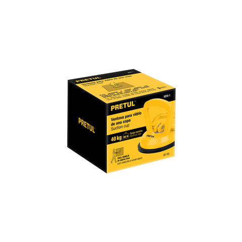 Ventosa de plástico para vidrio, 1 copa de succión, Pretul | VEVI-1 | 23050