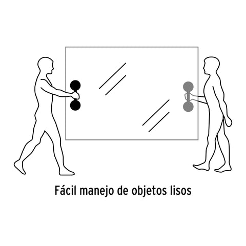 Ventosa de plástico para vidrio, 2 copas de succión, Pretul | VEVI-2 | 23051