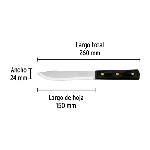 Cuchillo cebollero 6' mango de polipropileno, Pretul | CUCH-P60 | 23085