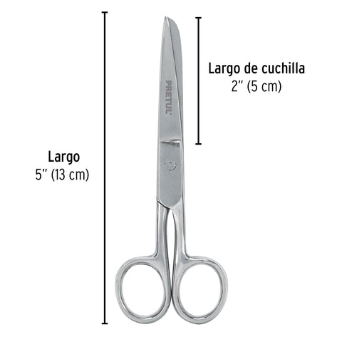Tijera 5' de acero inoxidable para costura, PRETUL | TP-8642-5 | 23152