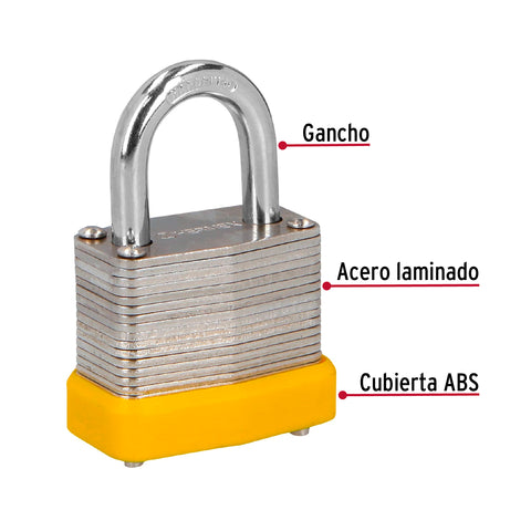 Candado laminado, 30mm, gancho corto, blister, HERMEX BASIC | CM-30P | 23502