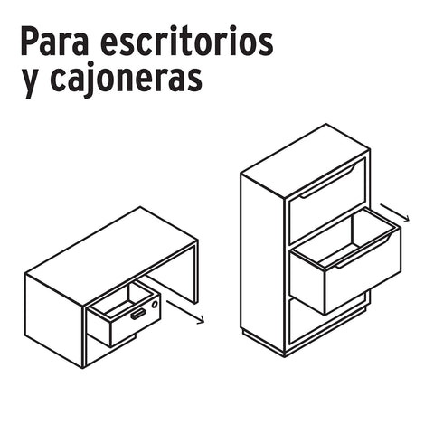 Cerradura para mueble, modelo 21, latón, HERMEX BASIC | CM-21L-P | 23505