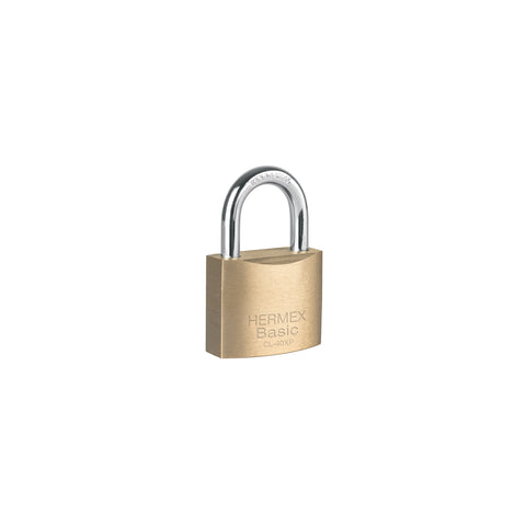 Candado de latón 40 mm llave tetra en blíster, HERMEX BASIC | CL-40XP | 23510