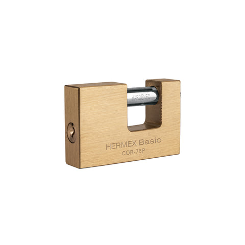Candado antipalanca 75 mm cuerpo de latón, HERMEX BASIC | COR-75P | 23512