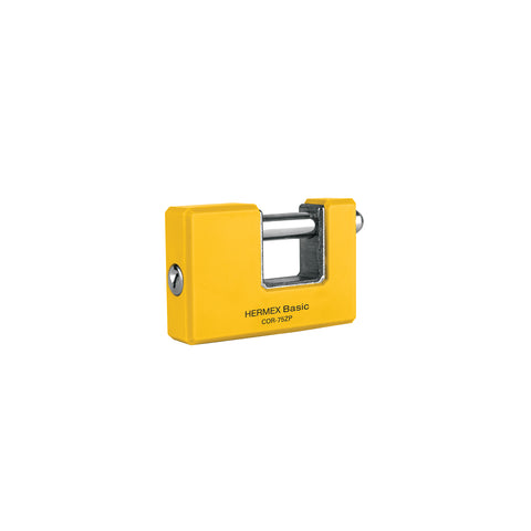 Candado antipalanca 75 mm cuerpo metálico, HERMEX BASIC | COR-75ZP | 23524