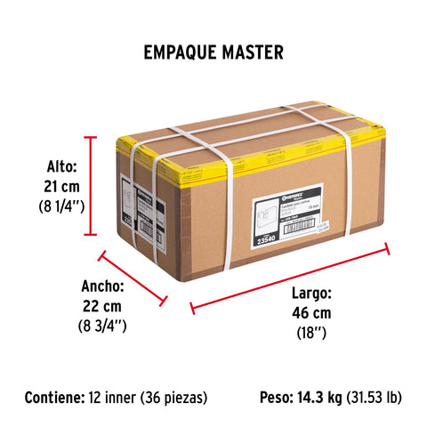 Candado antipalanca 70 mm cuerpo de hierro, HERMEX BASIC | COR-70HP | 23540