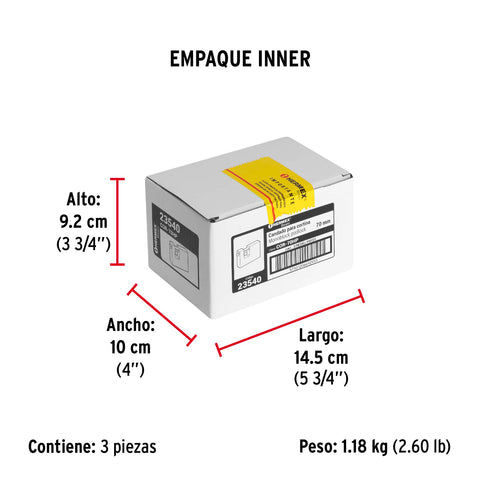 Candado antipalanca 70 mm cuerpo de hierro, HERMEX BASIC | COR-70HP | 23540