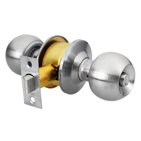Cerradura tipo esfera, cilíndrico, baño, cromo, HERMEX BASIC | BAL-CM-BP | 23568
