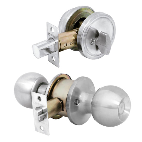 Combo cerraduras, llave-mariposa, cromo, HERMEX BASIC | CMB-31P | 23618