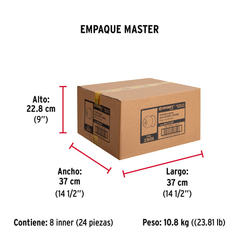 Cerradura tipo esfera, tubular, entrada, brillante, BASIC | BALT-LB-EP | 23655