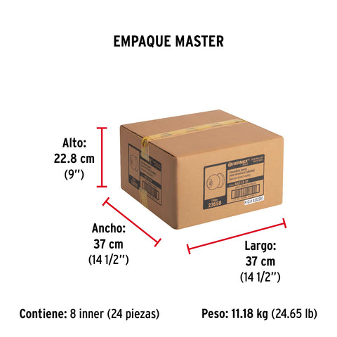 Cerradura tipo esfera, tubular, recámara,brillante, BASIC | BALT-LB-RP | 23658