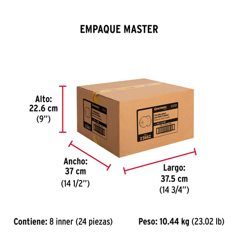 Cerradura tipo esfera, tubular, baño, antiguo, HERMEX BASIC | BALT-LA-BP | 23662