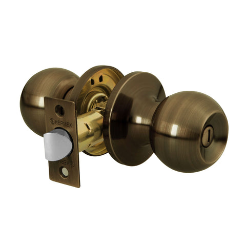 Cerradura tipo esfera, tubular, baño, antiguo, HERMEX BASIC | BALT-LA-BP | 23662